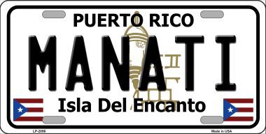 Picture of Smart Blonde LP-2856 Manati Puerto Rico Metal Novelty License Plate