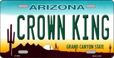 LP-2892 Crown King Metal Novelty License Plate