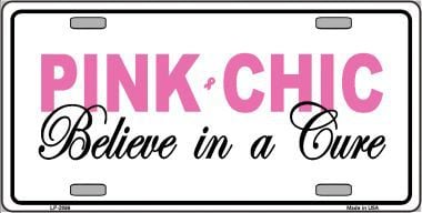 LP-2899 Pink Chic Metal Vanity License Plate Sign
