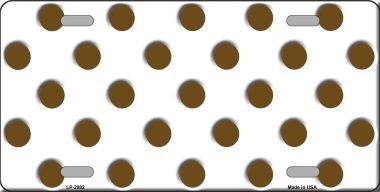 Picture of Smart Blonde LP-2982 Brown White Polka Dot Metal Novelty License Plate