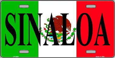 LP-3433 Sinaloa Metal Novelty License Plate