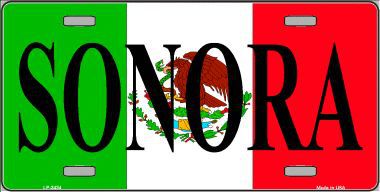 LP-3434 Sonora Metal Novelty License Plate
