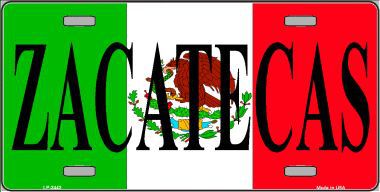 LP-3443 Zacatecas Metal Novelty License Plate