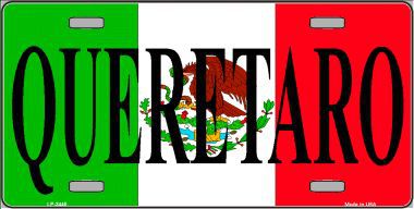 LP-3445 Queretaro Mexico Background Metal Novelty License Plate