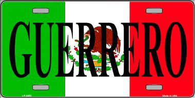 LP-3452 Guerrero Mexico Metal Novelty License Plate