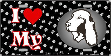LP-3903 I Love My Cocker Spaniel Metal Novelty License Plate