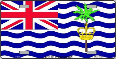 Picture of Smart Blonde LP-3978 British Indian Ocean Flag Metal Novelty License Plate