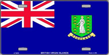 LP-3979 British Virgin Islands Flag Metal Novelty License Plate