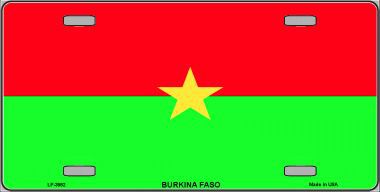 Picture of Smart Blonde LP-3982 Burkina Faso Flag Metal Novelty License Plate