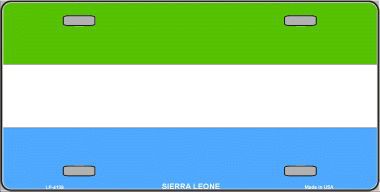 LP-4139 Sierra Leone Flag Metal Novelty License Plate