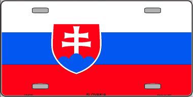Picture of Smart Blonde LP-4141 Slovakia Flag Metal Novelty License Plate