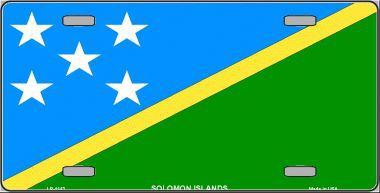 LP-4143 Solomon Islands Flag Metal Novelty License Plate