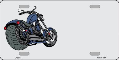 Picture of Smart Blonde LP-3476 Motorcycle Offset Metal Novelty License Plate