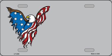 Picture of Smart Blonde LP-3486 American Eagle Offset Metal Novelty License Plate