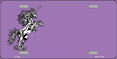 LP-3495 Unicorn Offset Metal Novelty License Plate
