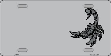 LP-3498 Scorpion Offset Metal Novelty License Plate