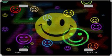 LP-3503 Smiley Metal Novelty License Plate