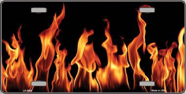 LP-3506 Flames Customizable Metal Novelty License Plate