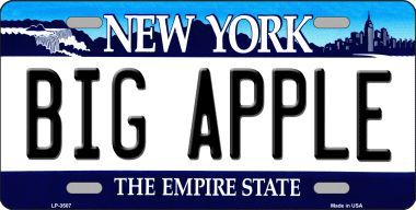 Picture of Smart Blonde LP-3507 Big Apple New York Novelty Metal License Plate