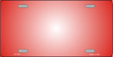 LP-3511 Red White Fade Metal Novelty License Plate
