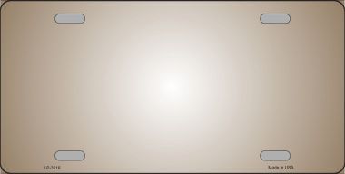 LP-3516 Brown White Fade Metal Novelty License Plate
