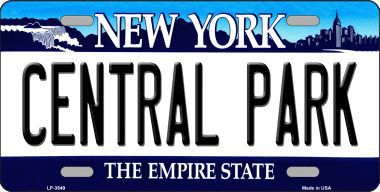 LP-3549 Central Park New York Novelty Metal License Plate