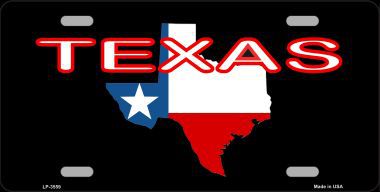 Picture of Smart Blonde LP-3559 Texas Filled State Flag Metal Novelty License Plate