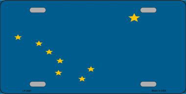 Alaska State Flag Metal Novelty License Plate