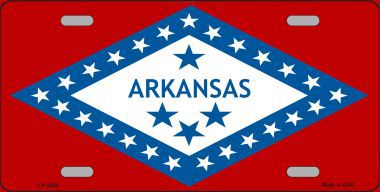 LP-3568 Arkansas State Flag Metal Novelty License Plate
