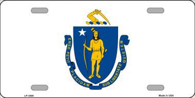 LP-3585 Massachusetts State Flag Metal Novelty License Plate