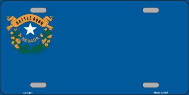 LP-3591 Nevada State Flag Metal Novelty License Plate