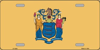 LP-3593 New Jersey State Flag Metal Novelty License Plate