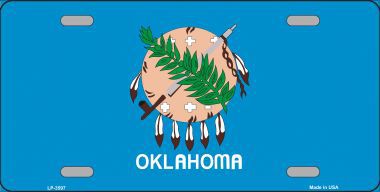 LP-3597 Oklahoma State Flag Metal Novelty License Plate
