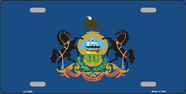 LP-3599 Pennsylvania State Flag Metal Novelty License Plate