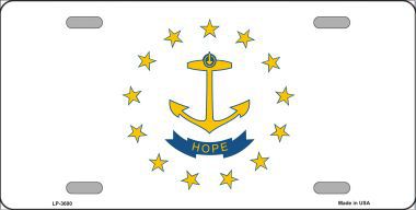 LP-3600 Rhode Island State Flag Metal Novelty License Plate