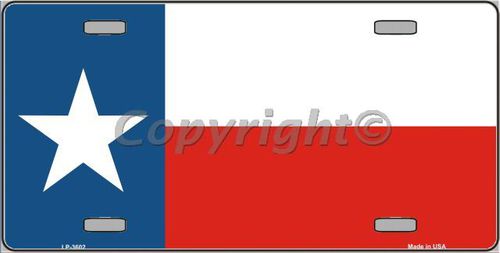 LP-3602 Texas State Flag Metal Novelty License Plate