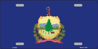 LP-3604 Vermont State Flag Metal Novelty License Plate
