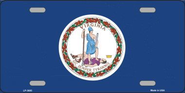 LP-3605 Virginia State Flag Metal Novelty License Plate