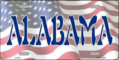 LP-3612 Alabama Metal Novelty License Plate