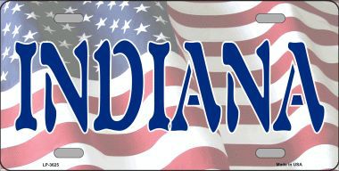 LP-3625 Indiana Metal Novelty License Plate