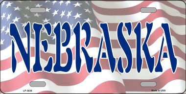 Picture of Smart Blonde LP-3638 Nebraska Metal Novelty License Plate