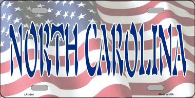 LP-3644 North Carolina Metal Novelty License Plate