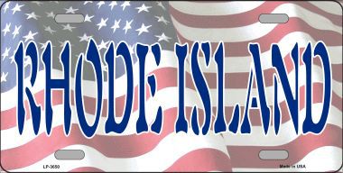 LP-3650 Rhode Island Metal Novelty License Plate