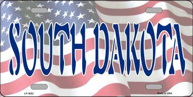 LP-3652 South Dakota Metal Novelty License Plate