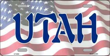 LP-3655 Utah Metal Novelty License Plate