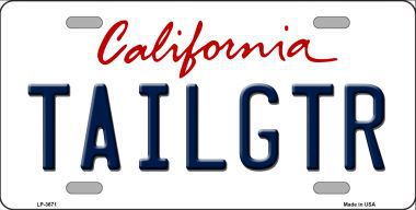 LP-3671 Tailgtr California Novelty Metal License Plate