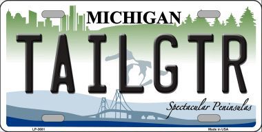 LP-3681 Tailgtr Michigan Novelty Metal License Plate