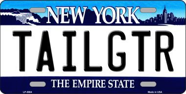 Tailgtr New York Novelty Metal License Plate