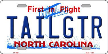 LP-3685 Tailgtr North Carolina Novelty Metal License Plate
