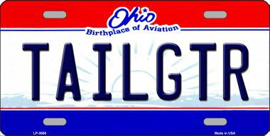 LP-3686 Tailgtr Ohio State Novelty Metal License Plate
